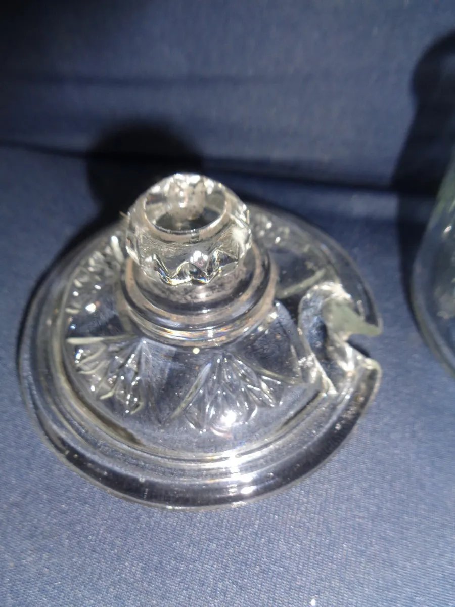 Vintage Hand Cut Jam Bowl with Lid for Sale - Image 2