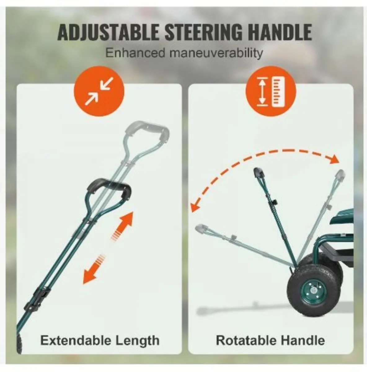 Garden Cart Rolling Workseat - Image 4