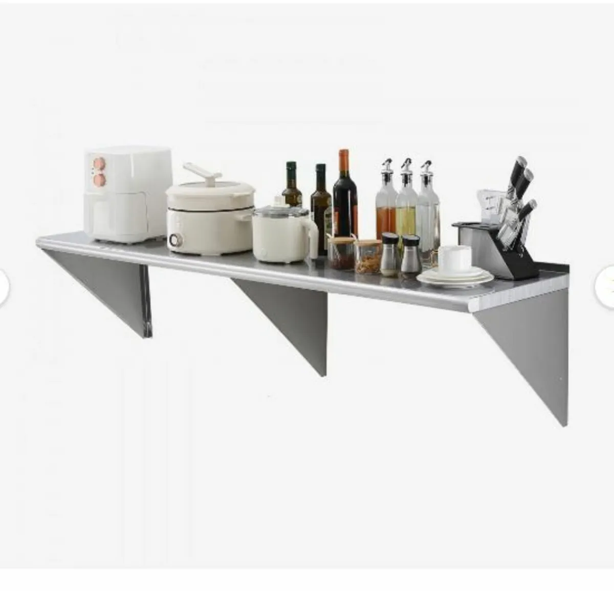 72" x 18" Stainless Steel Wall Mounted Shelf - Image 1
