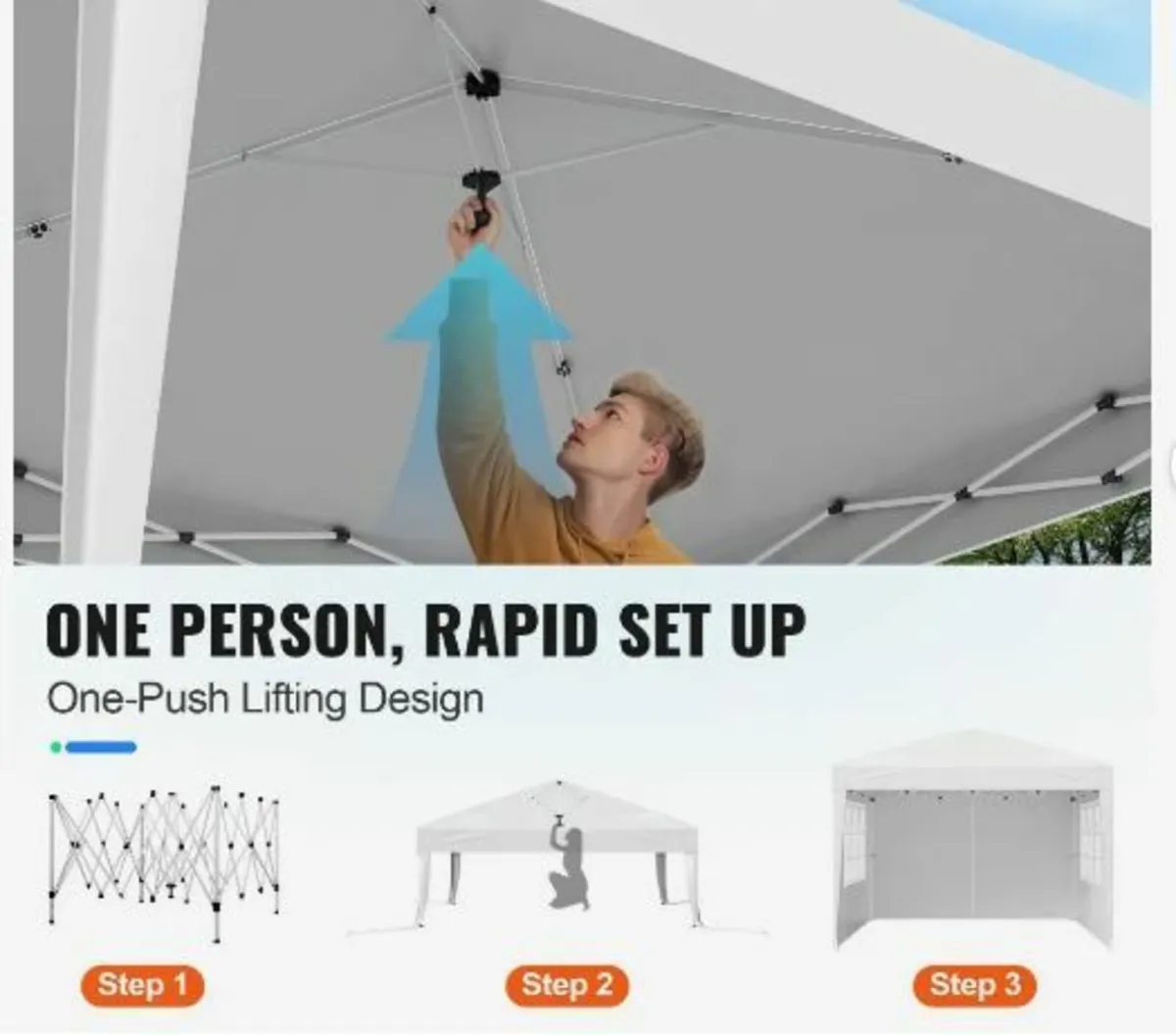 Pop Up Canopy, 2.95 x 2.95 m - Image 2