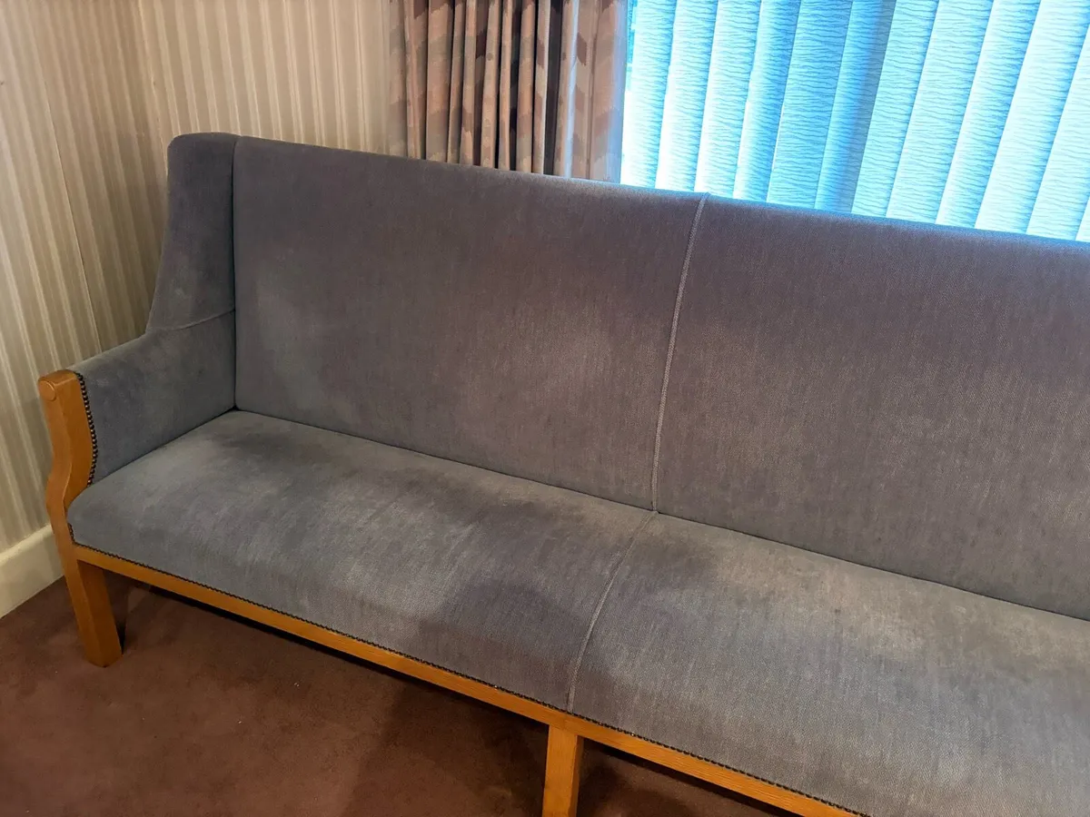 Two large waiting room benches - Image 1