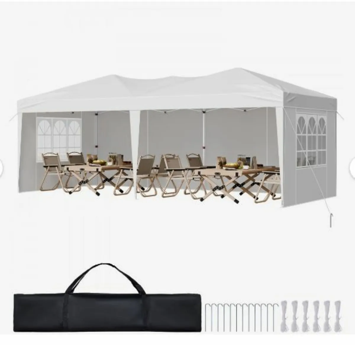 Pop Up Canopy, 5.9 x 2.96 m Instant Canopy - Image 1