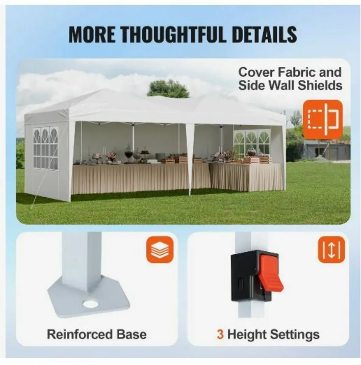 Pop Up Canopy, 5.9 x 2.96 m Instant Canopy - Image 4