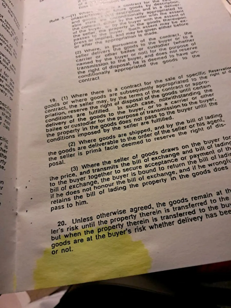 FE1 - Sale of Goods Act 1893 - Image 2