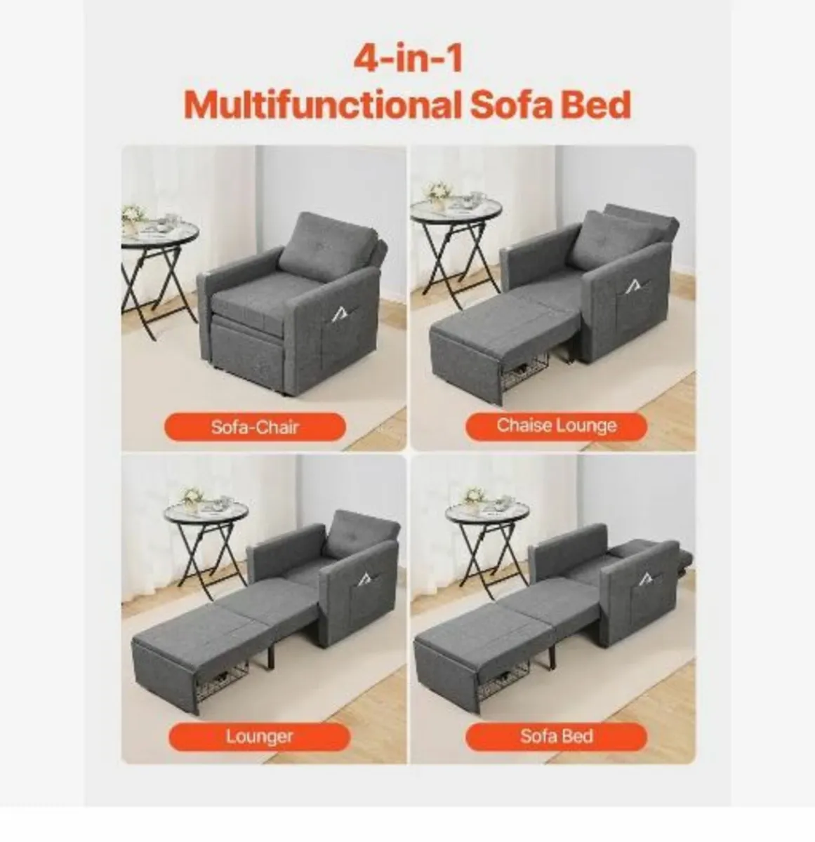 Sleeper Sofa Bed, Convertible Sleeper Bed - Image 4