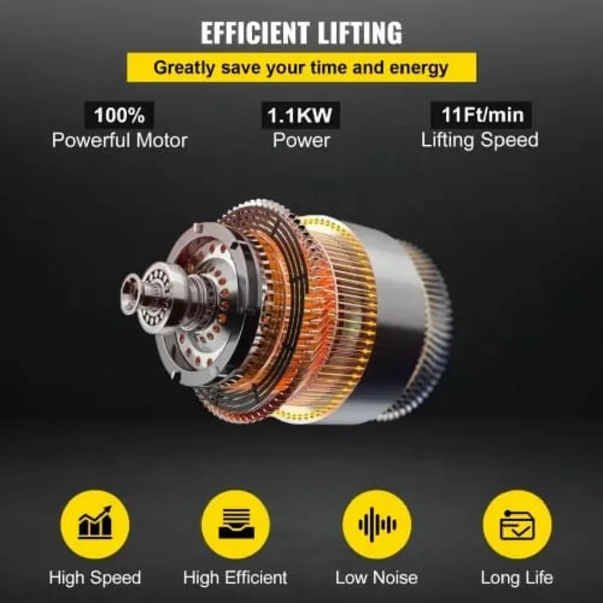 Electric Chain Hoist, 2200 lbs Load Capacity, 13 f - Image 2