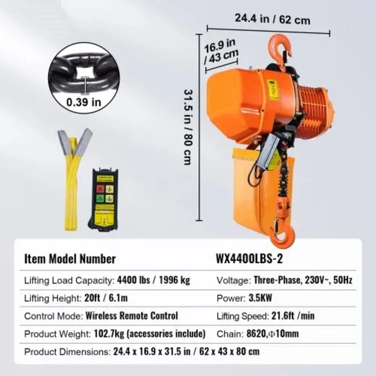 Electric Chain Hoist Three Phase Crane Hoist 1995. - Image 4