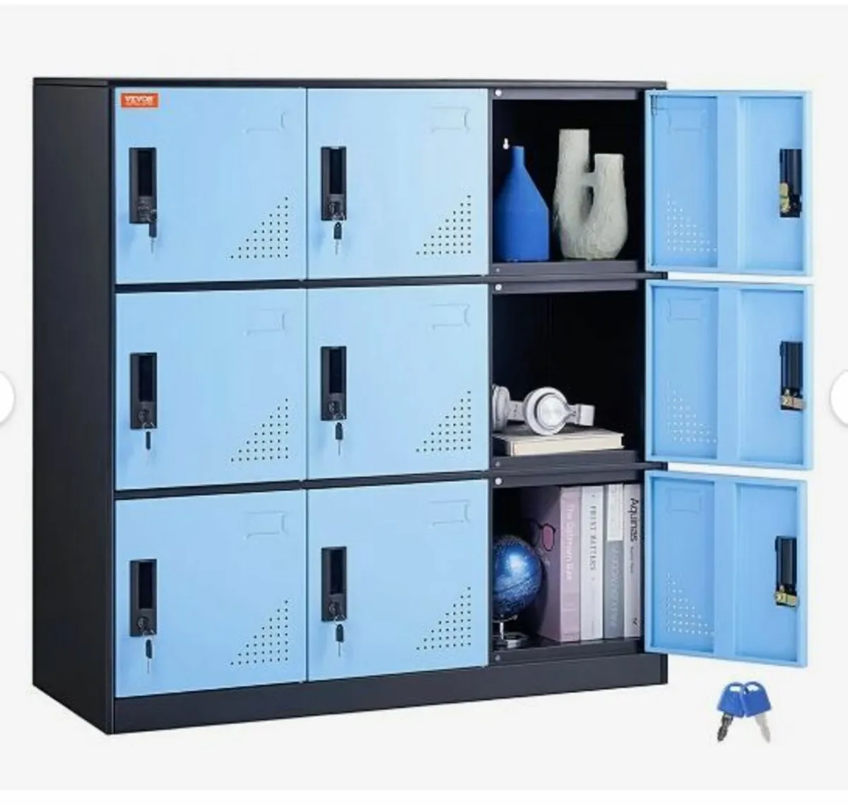 Metal Locker for Employees, 9 Doors Storage - Image 1