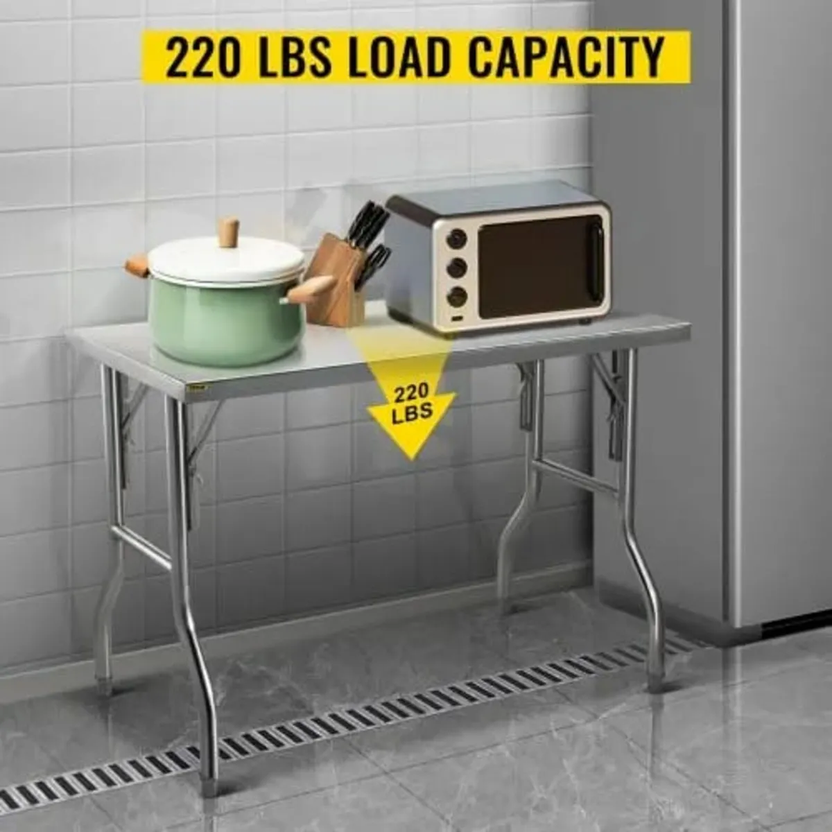 Commercial Worktable Workstation 121.9x61 cm Foldi - Image 3