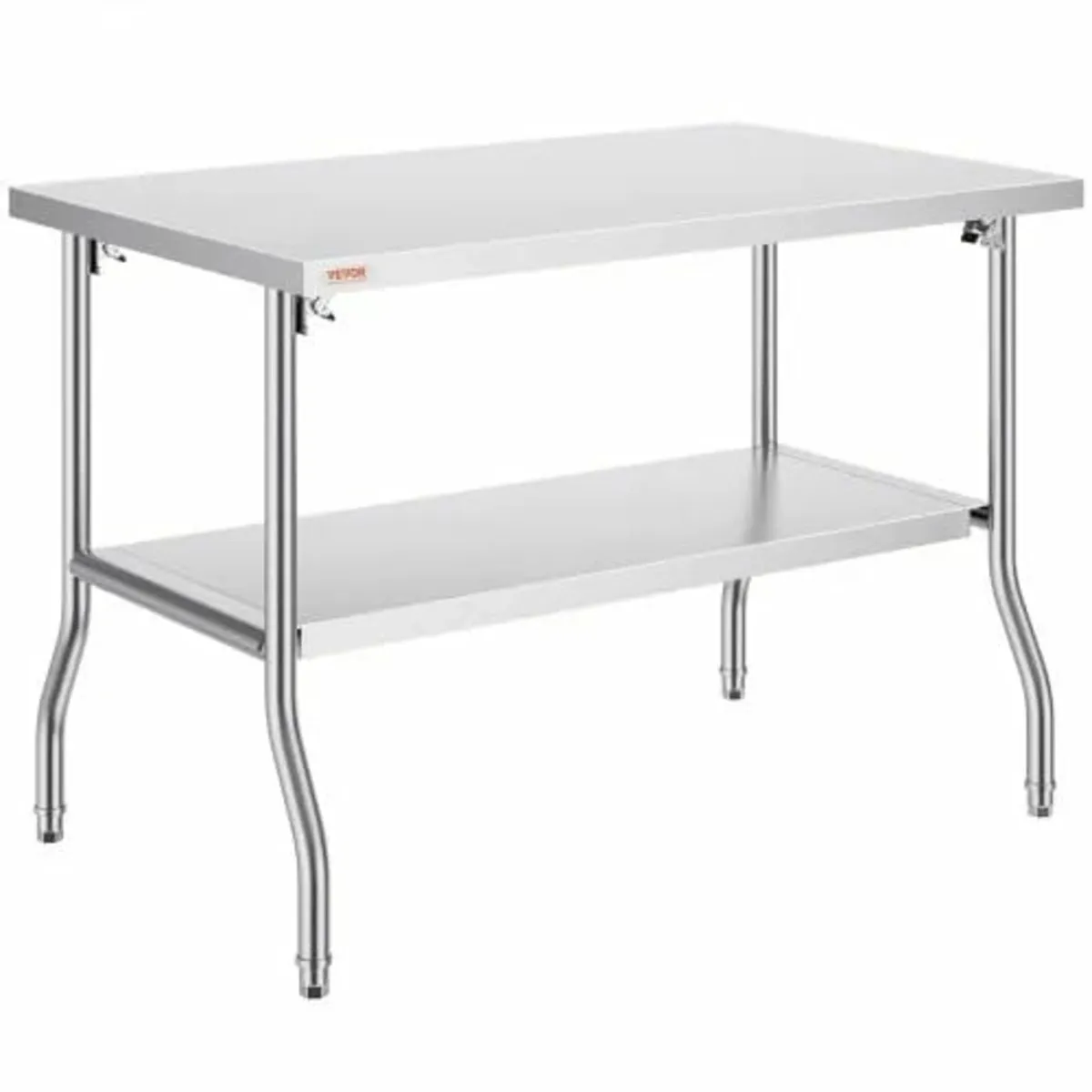 Folding Commercial Prep Table, 48 x 30 Inch Commer - Image 1