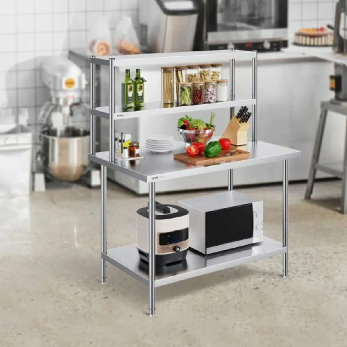 Double Overshelf, Double Tier Stainless Steel Over - Image 2