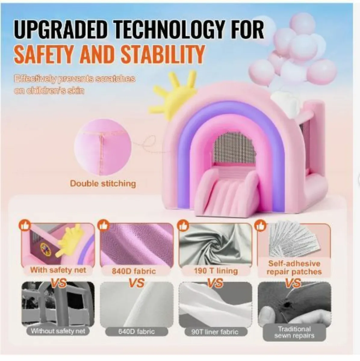 Inflatable Bounce House, Indoor Outdoor - Image 3