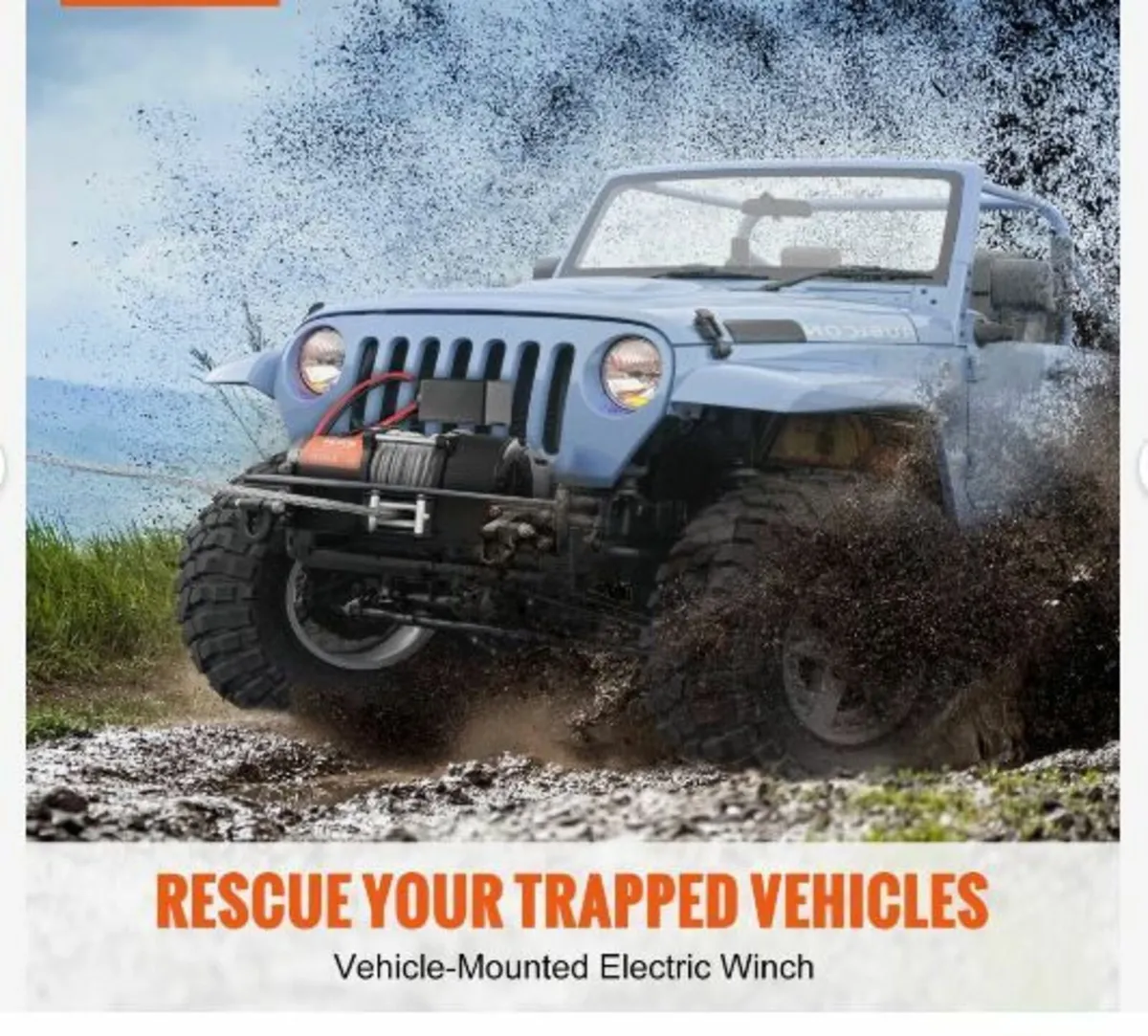 Electric Winch, 12V 4500 lb Load Capacity Steel - Image 3