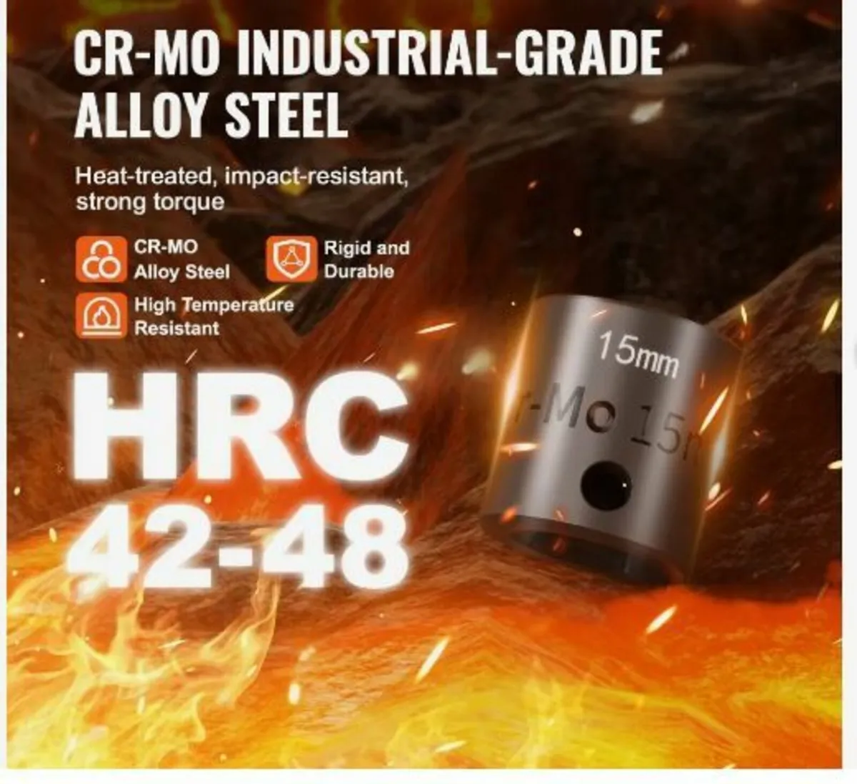 3/8" Drive Impact Socket Set, 15 Piece - Image 2