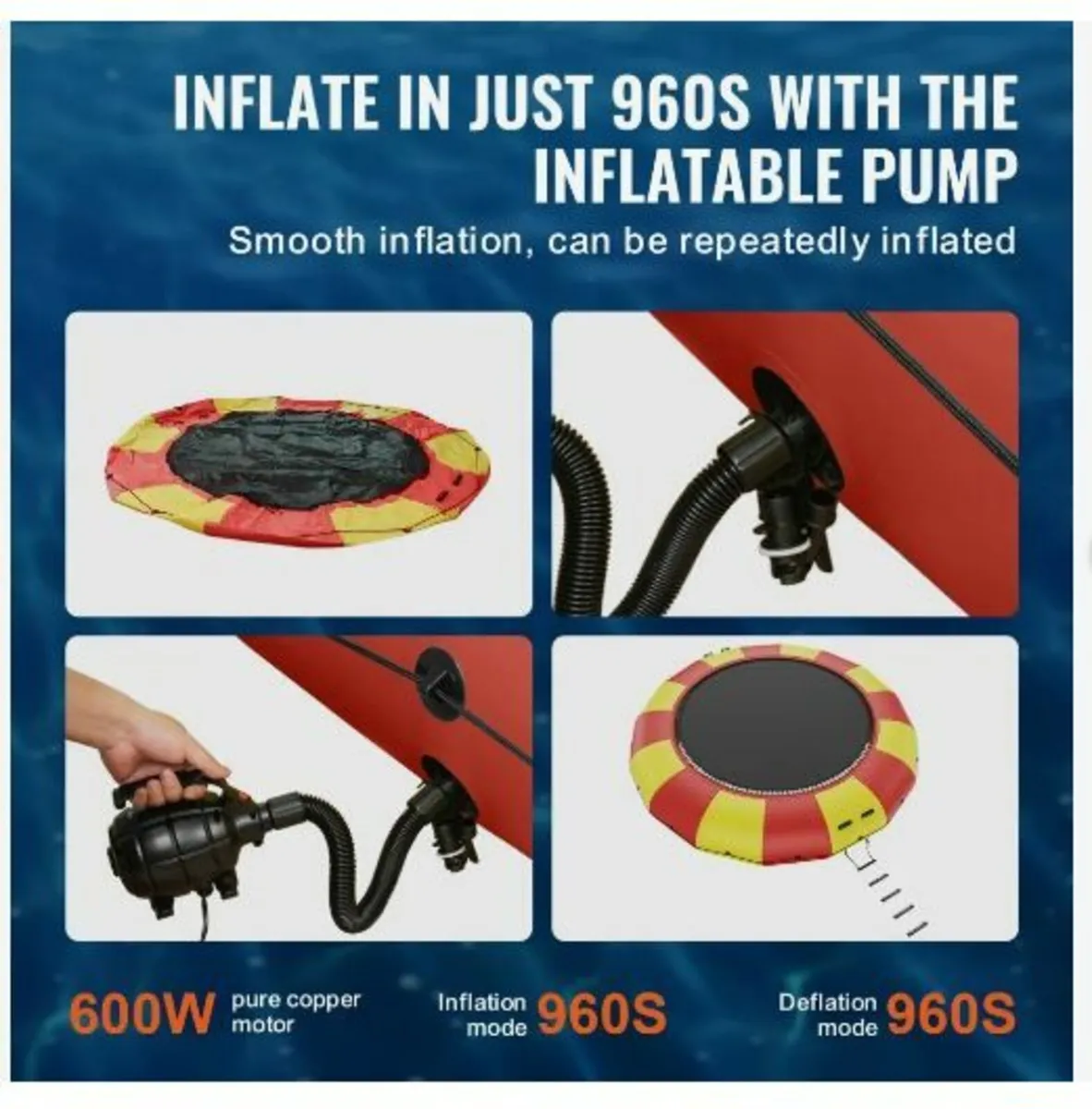 Inflatable Water Bouncer, 17ft Recreational - Image 2