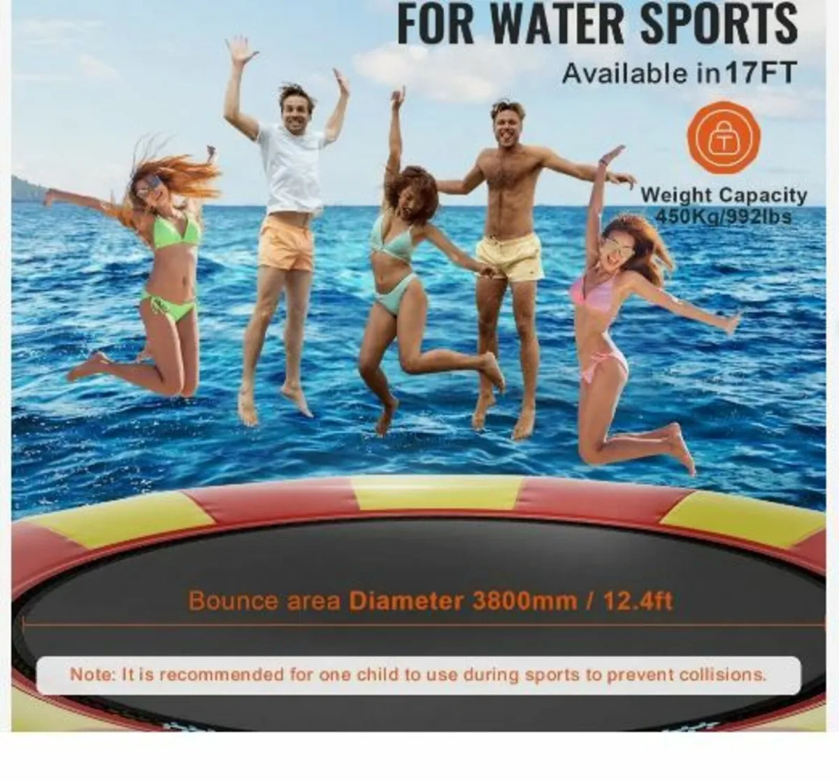 Inflatable Water Bouncer, 17ft Recreational - Image 3