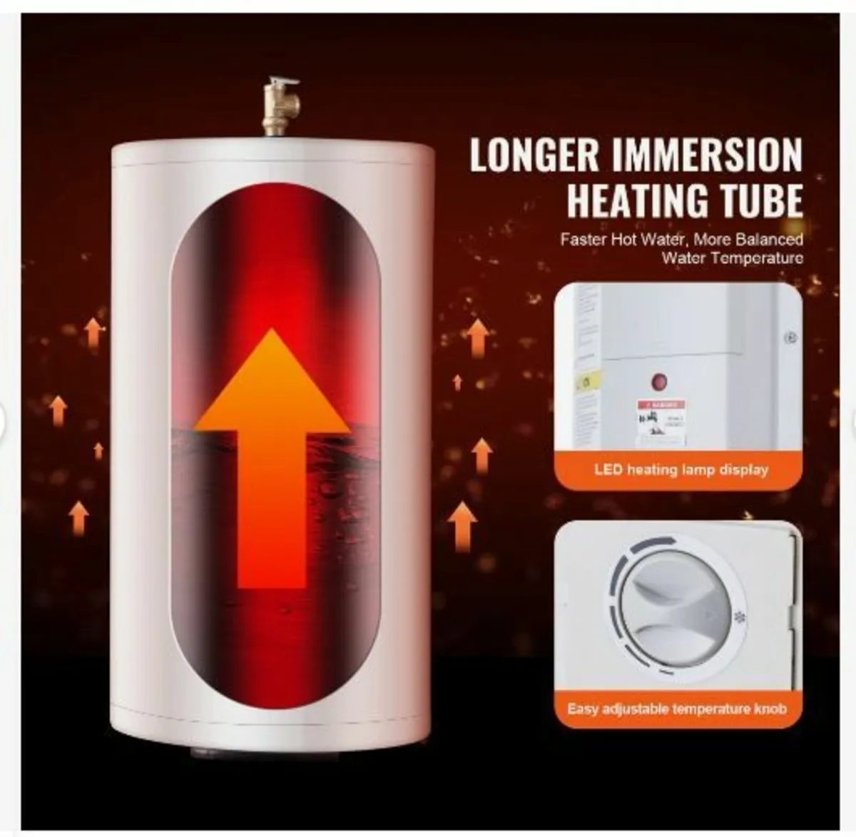 Electric Water Heater, 18 Gallon Tank Instant - Image 4