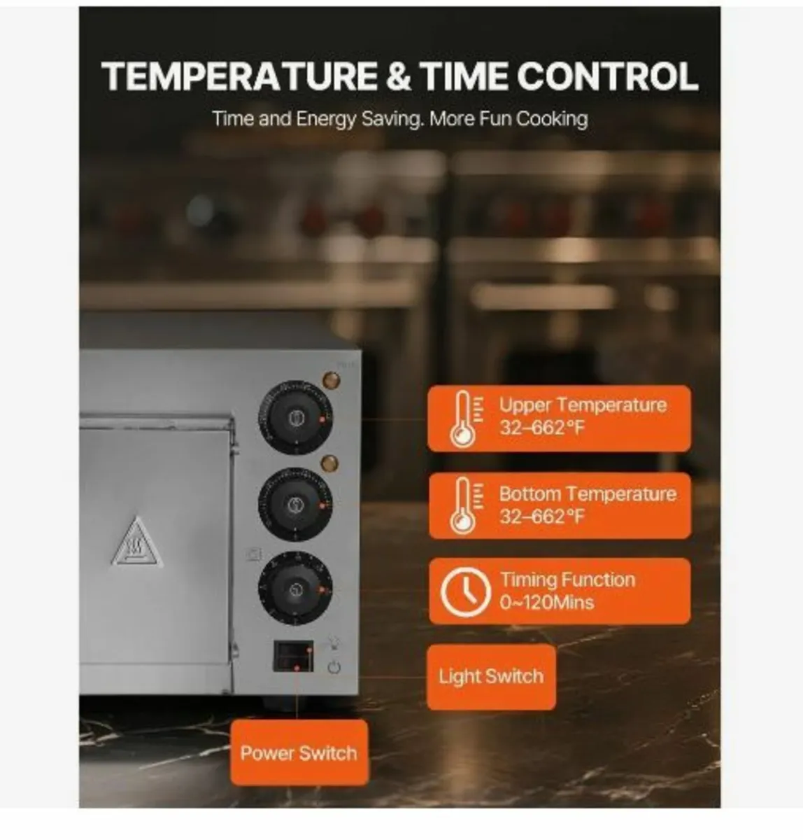 Commercial Countertop Pizza Oven Electric - Image 3