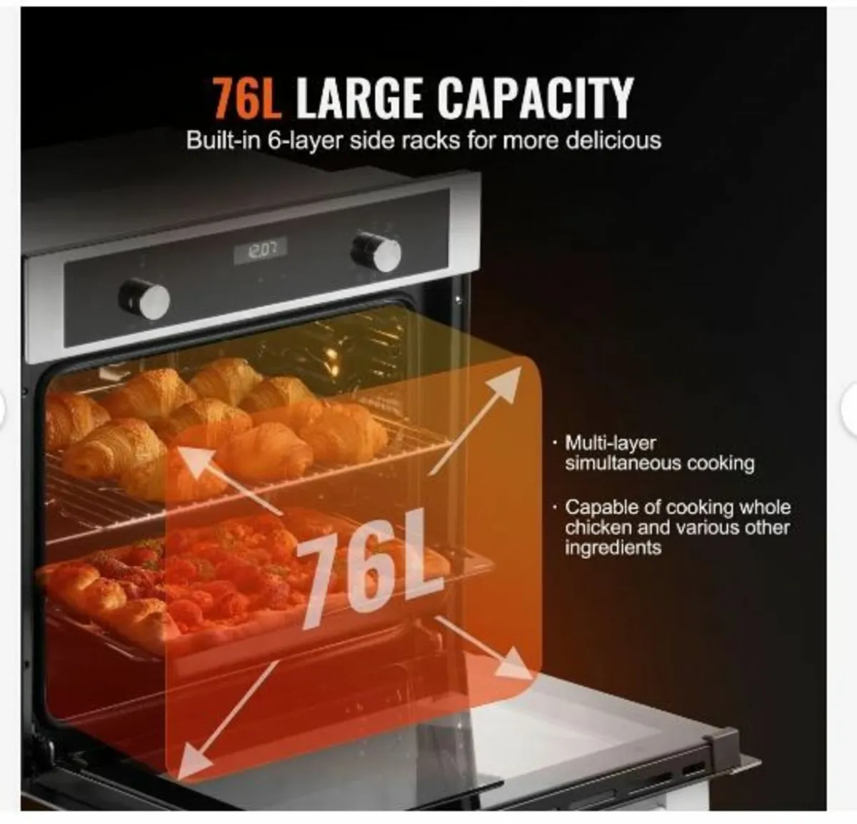 Single Wall Oven, 24" Electric - Image 3