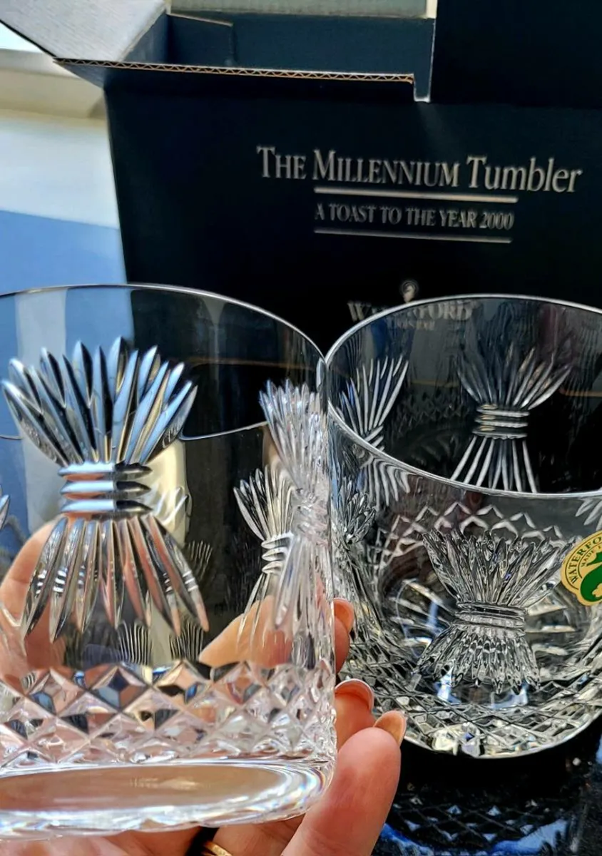 Waterford crystal pair of Millenium Tumblers - Image 4