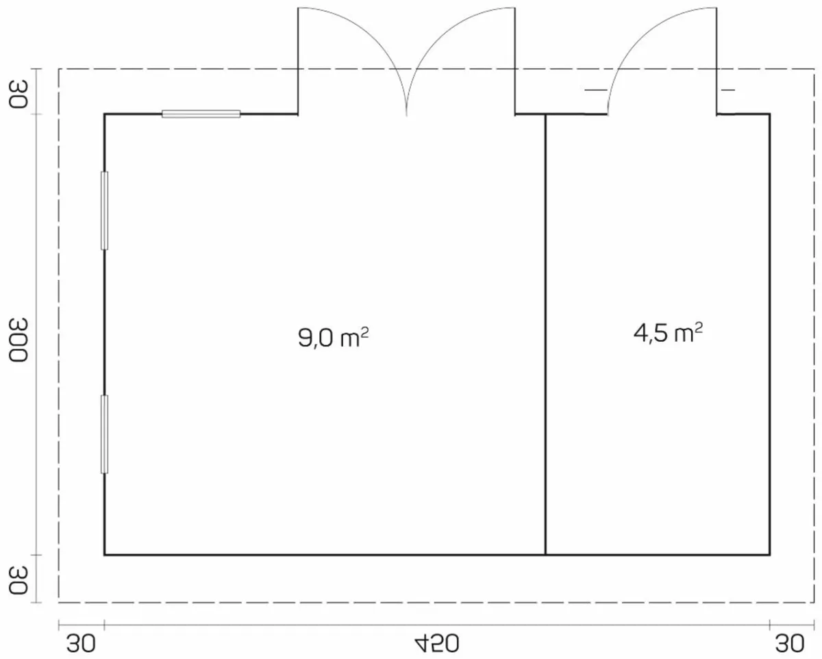 Garden office Cabin with second room/shed - Image 2