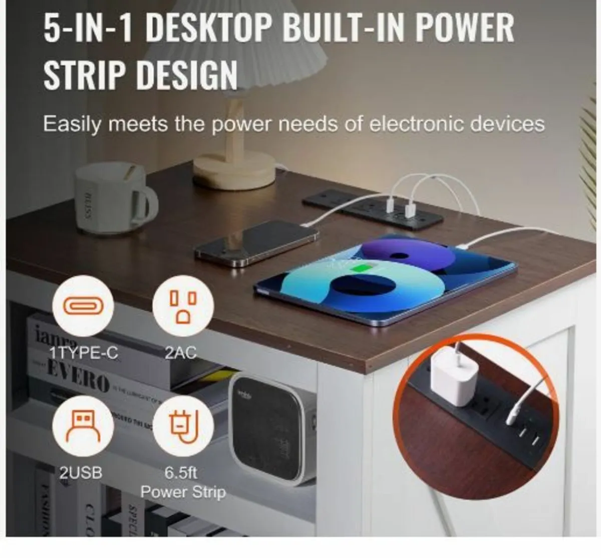 Farmhouse End Table, Square Night Stand - Image 2