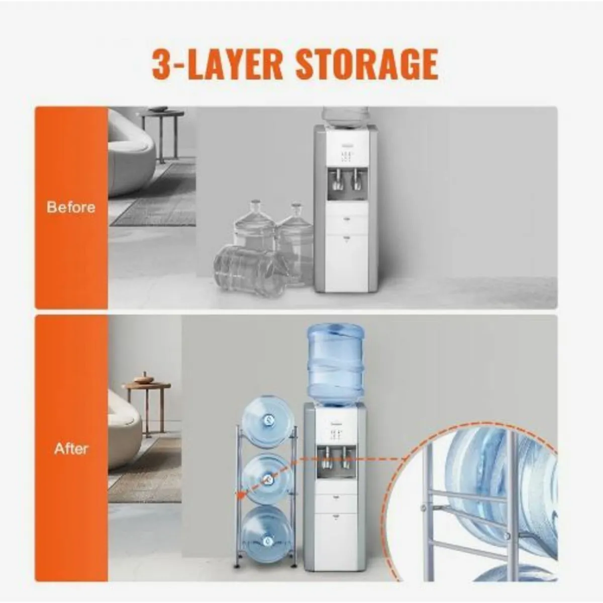 3 Tiers Water Jug Holder, 5 Gallon Water Bottle - Image 3