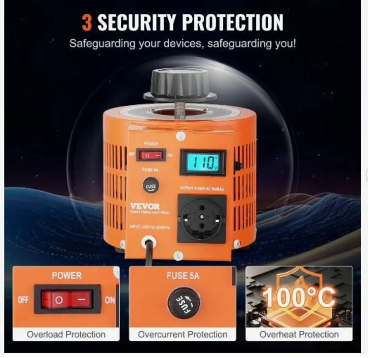 1000VA Auto Variable Voltage Transformer - Image 4