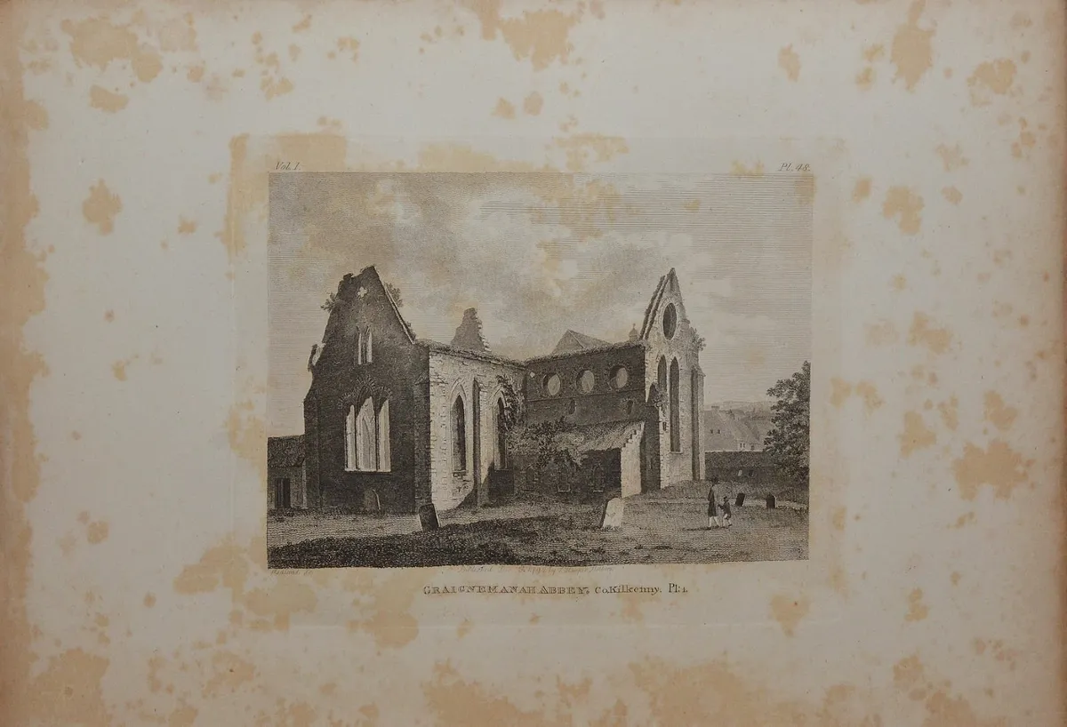 Graiguenamanagh Abbey Kilkenny Pair 1797 Prints - Image 3