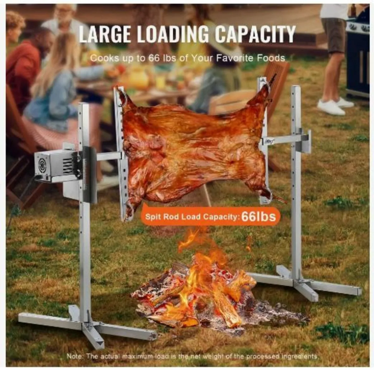116.8 cm Electric BBQ Rotisserie Grill Kit - Image 3