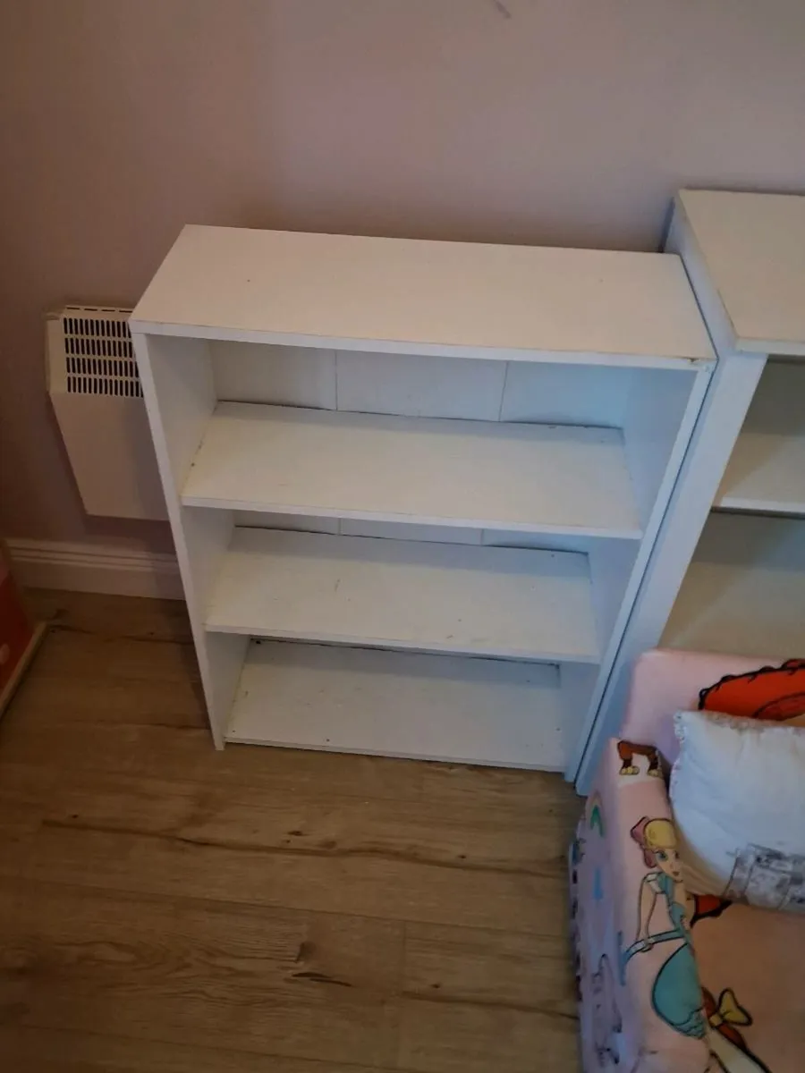 White Four Shelf Bookcase Unit - Image 3