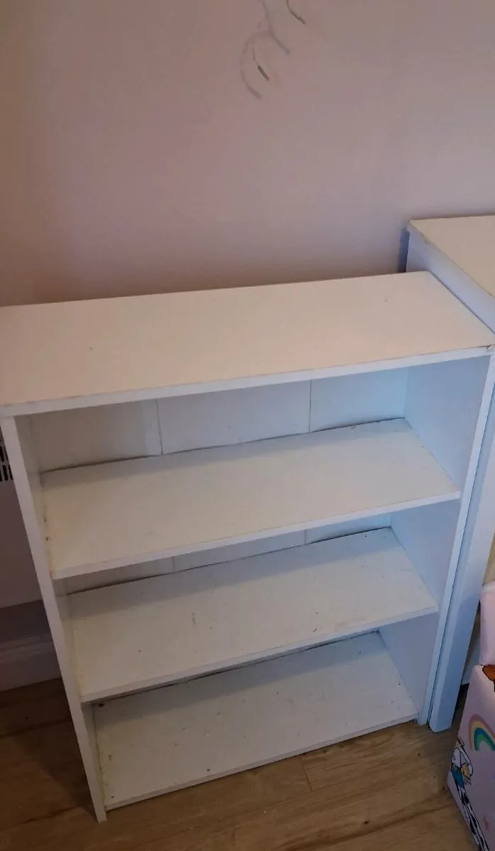 White Four Shelf Bookcase Unit - Image 4