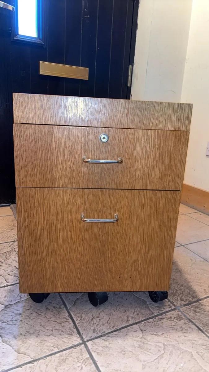 Wood 2-Drawer Cabinet - Image 2