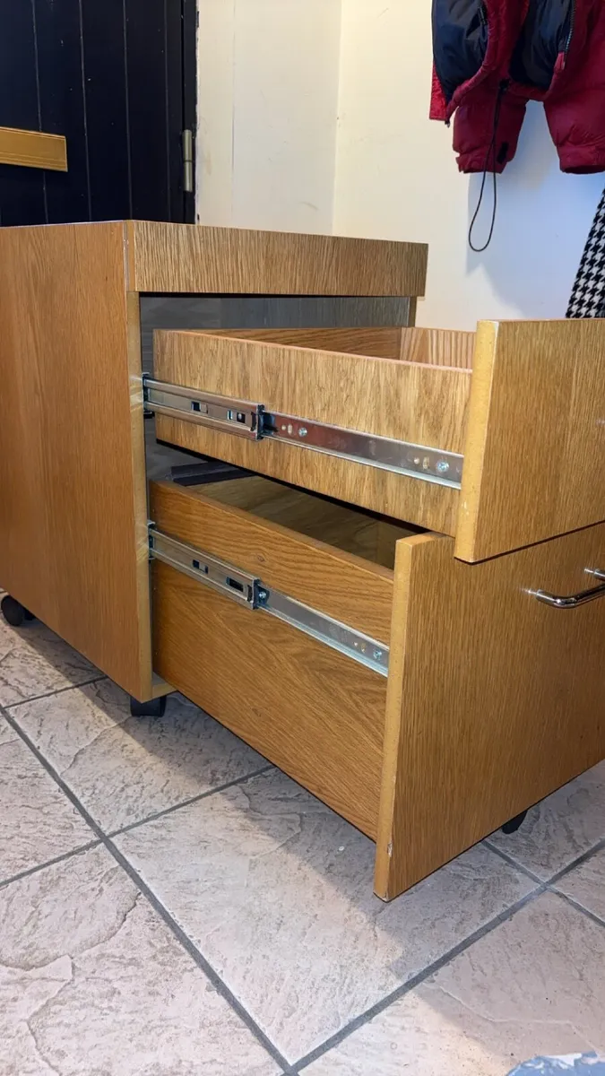 Wood 2-Drawer Cabinet - Image 3