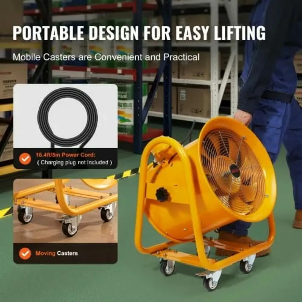 Portable Ventilator, 406.4mm Heavy Duty Cylinder F - Image 4