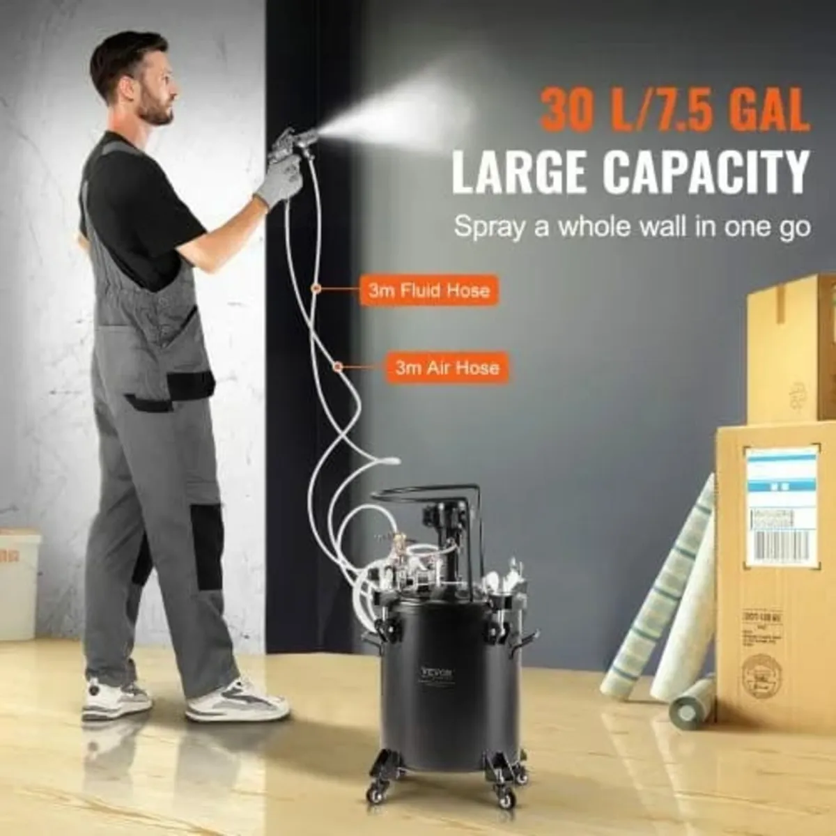 Spray Paint Pressure Pot, 30 L/7.5 gal Fully Autom - Image 4