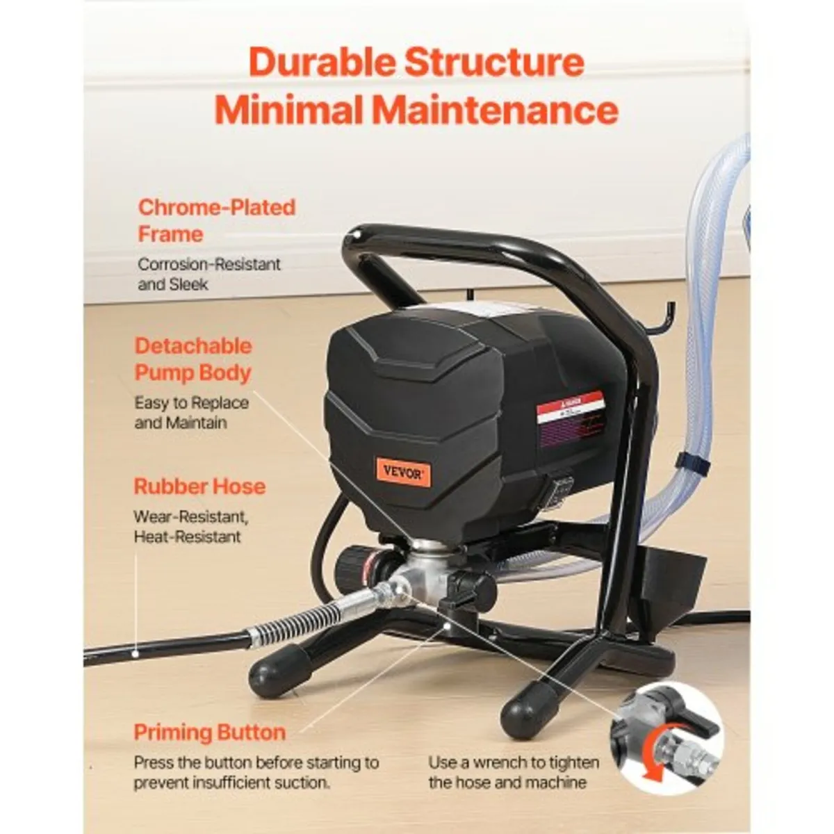 Stand Airless Paint Sprayer, 650W High Efficiency - Image 3