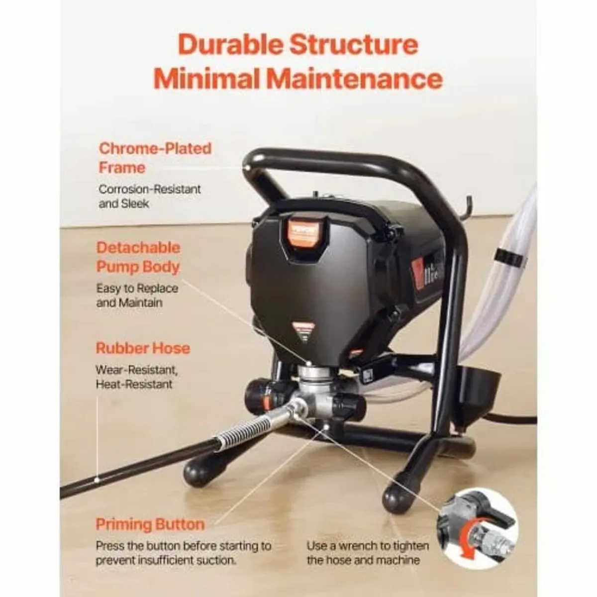 Stand Airless Paint Sprayer, 750W 3000PSI High Eff - Image 2