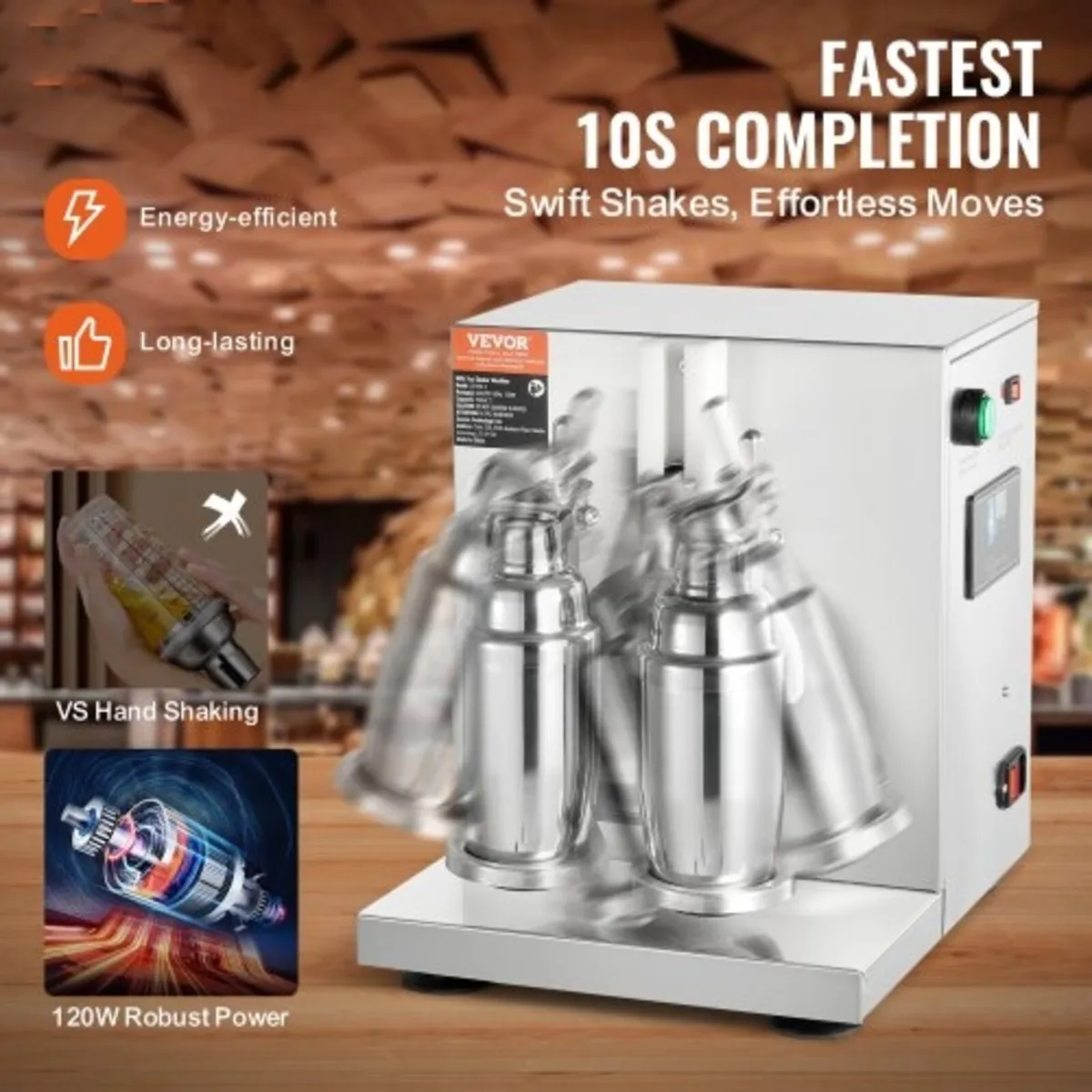 Milkshake Maker Machine, 120W Commercial Milk Tea - Image 2