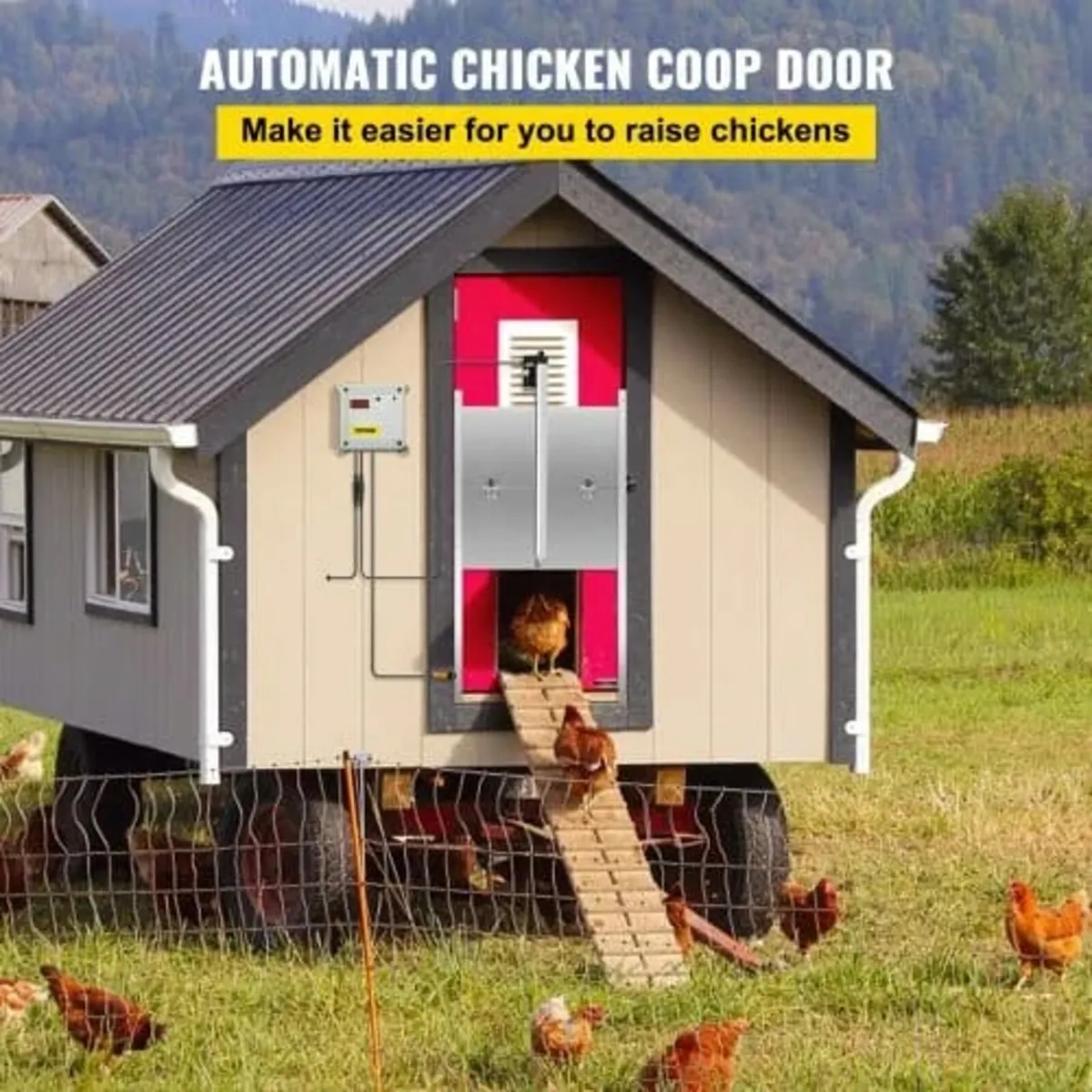 Automatic Chicken Coop Door, Timer and Light Senso - Image 4