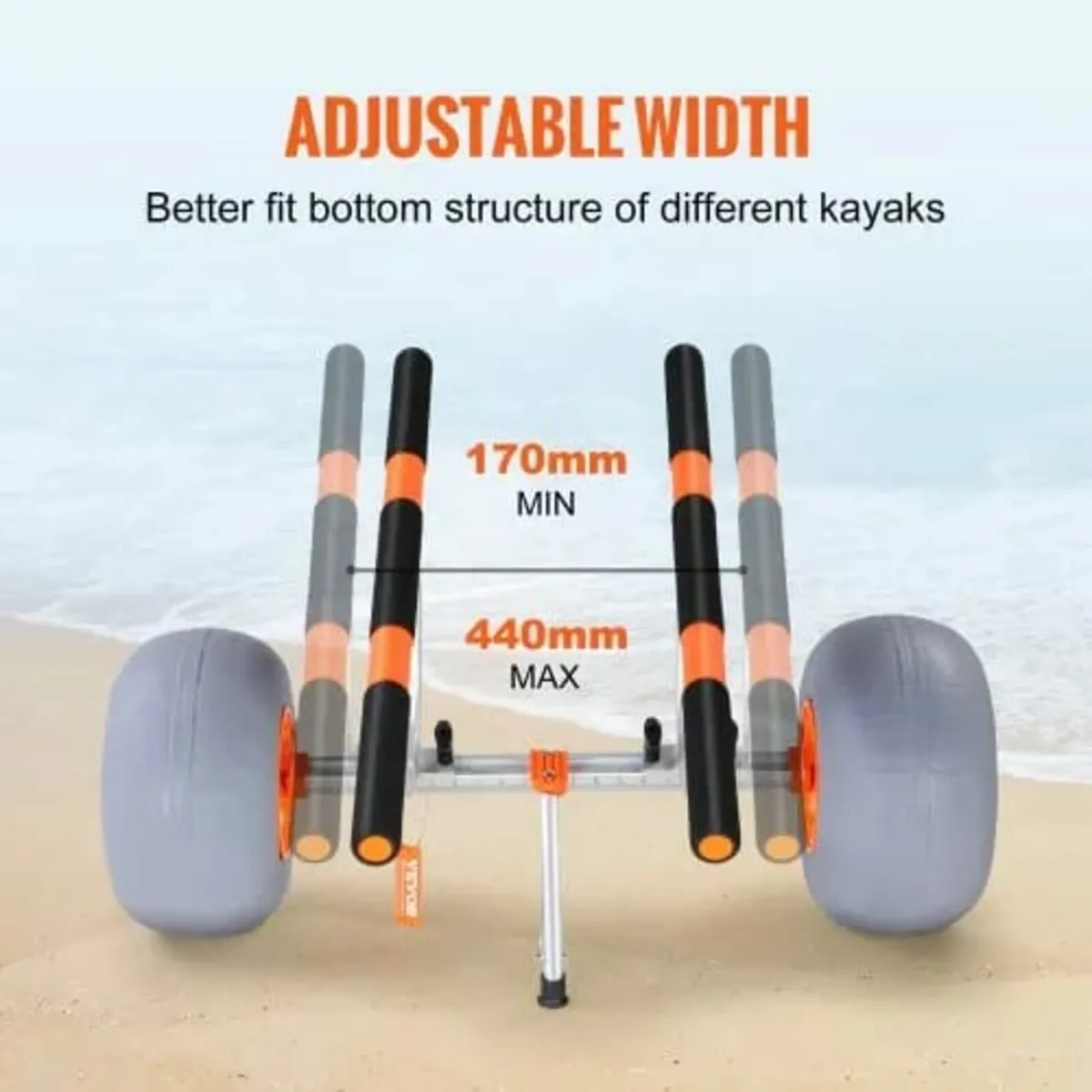 Heavy Duty Kayak Cart, 158.8 kg Load Capacity, Fol - Image 2