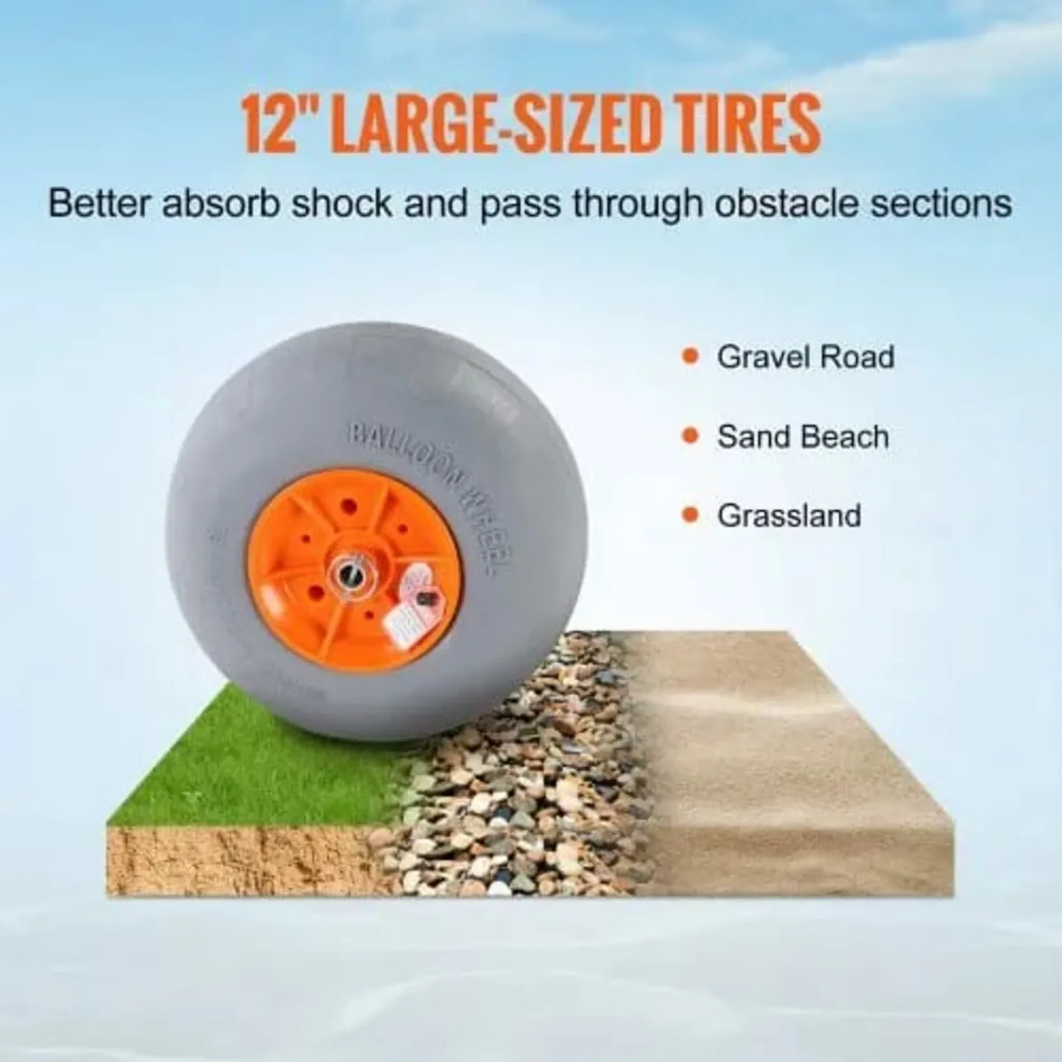 Heavy Duty Kayak Cart, 158.8 kg Load Capacity, Fol - Image 4