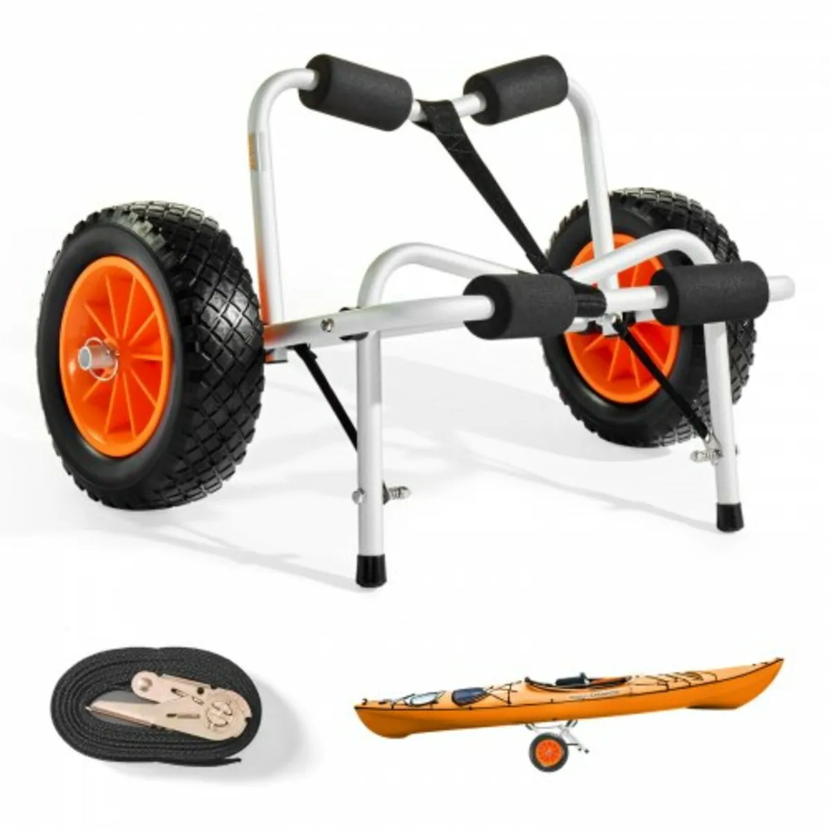 Kayak Cart, 113.4 kg Load Capacity, Foldable Kayak - Image 1