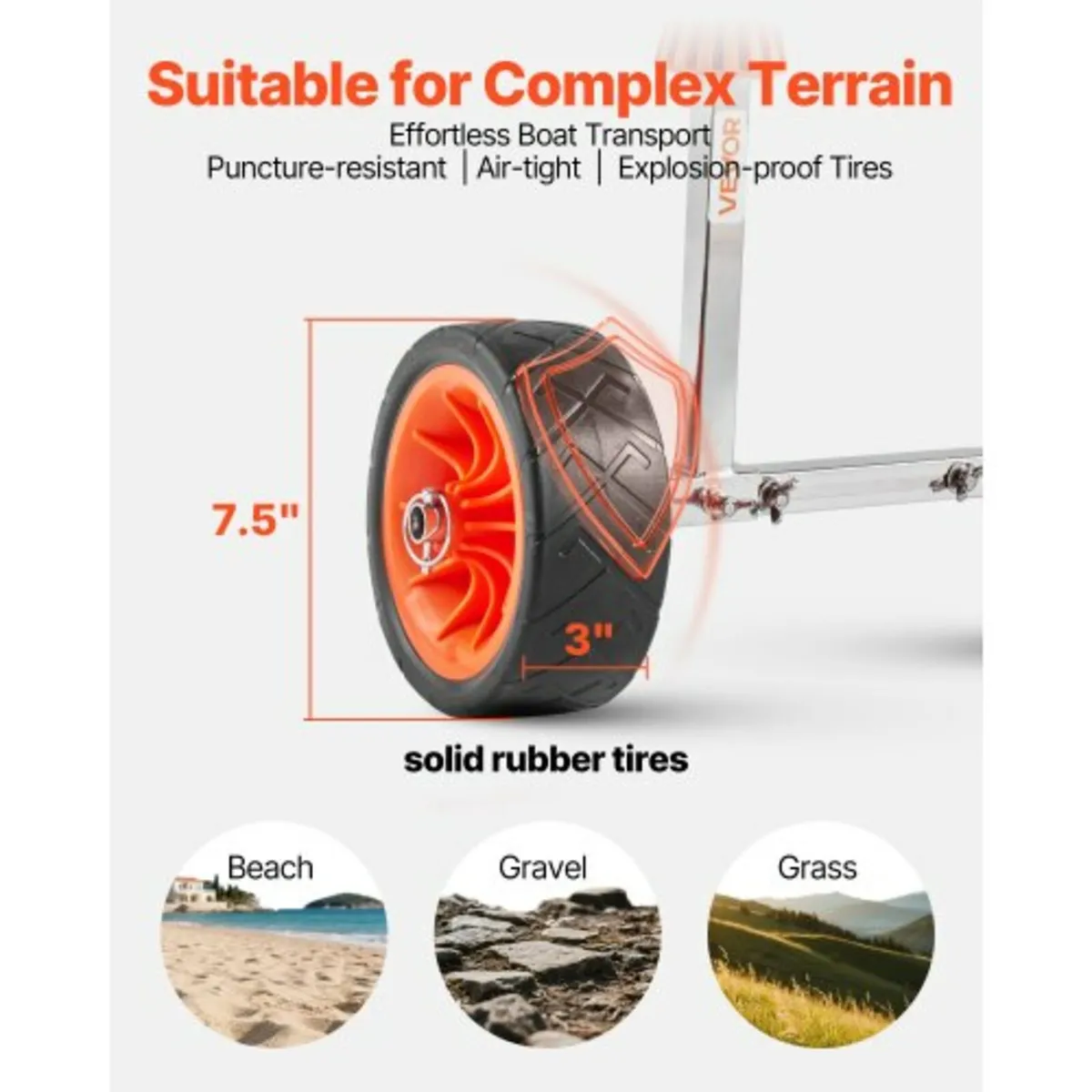 Kayak Cart, 113.4 kg Load Capacity, Canoe Cart Dol - Image 4