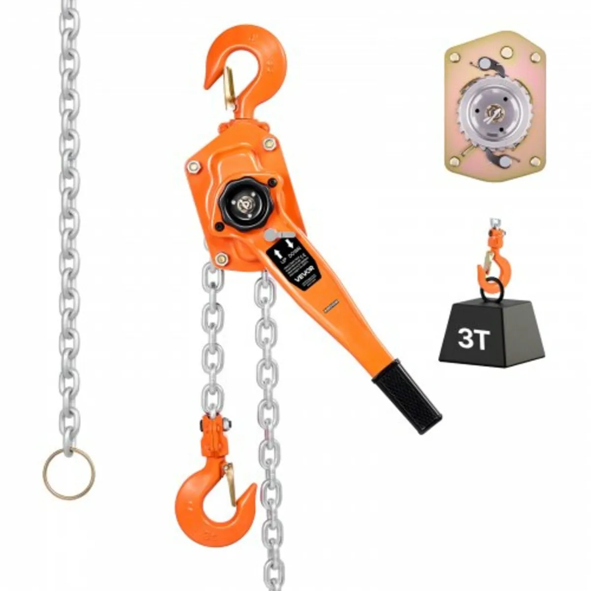 Manual Lever Chain Hoist, 3T 3000KG Capacity Heavy - Image 1