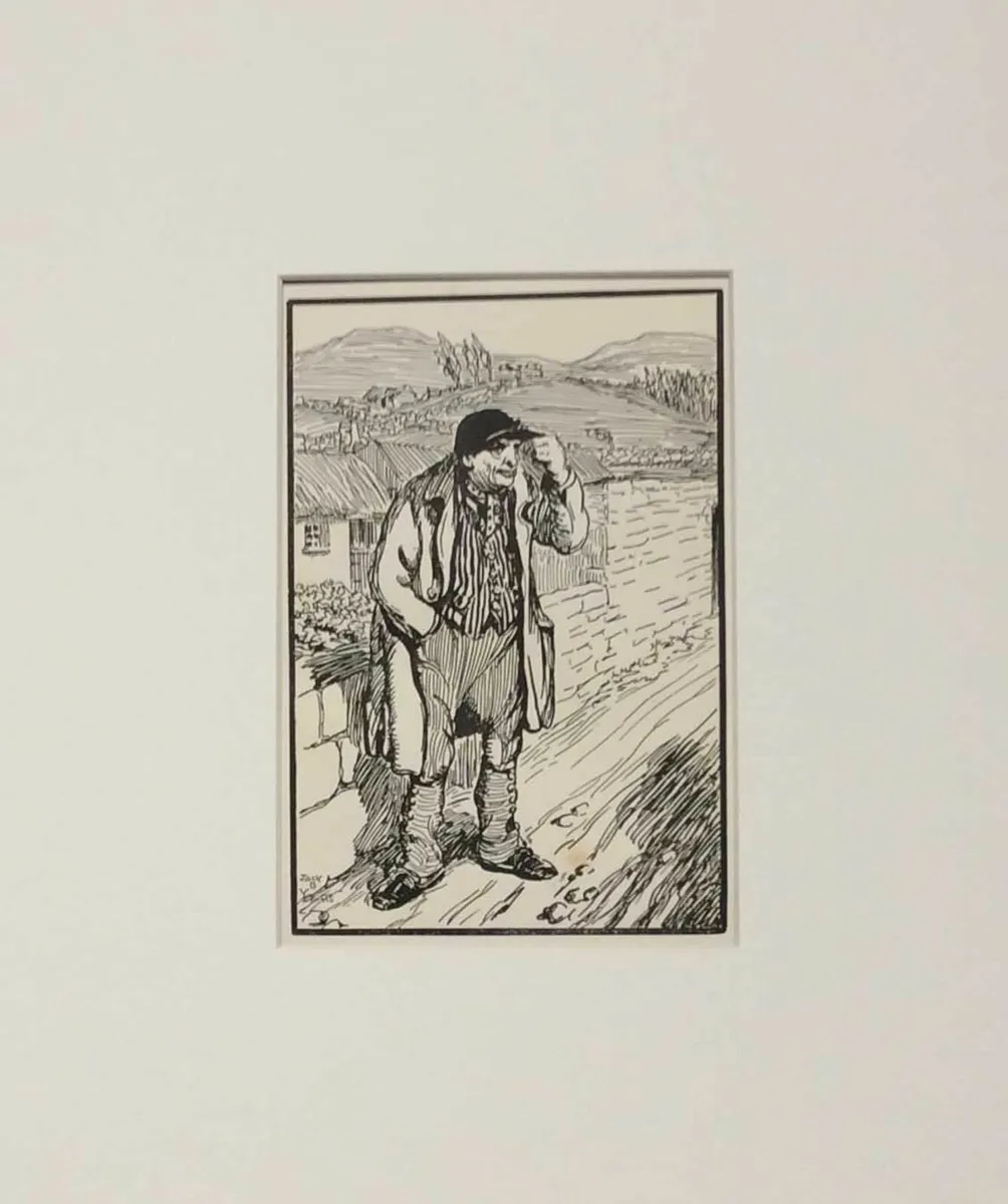 Jack B Yeats The Old Huntsman Antique Print 1912 - Image 1