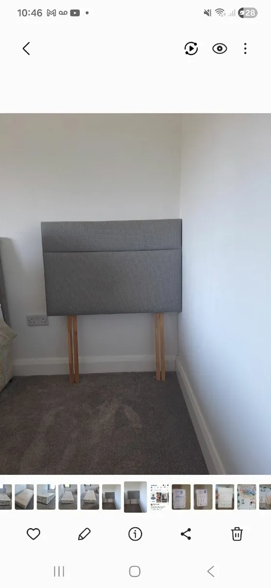 Bed and headboard for sale - Image 2