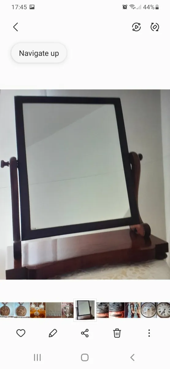 Victorian Mahogany Swival Mirror
