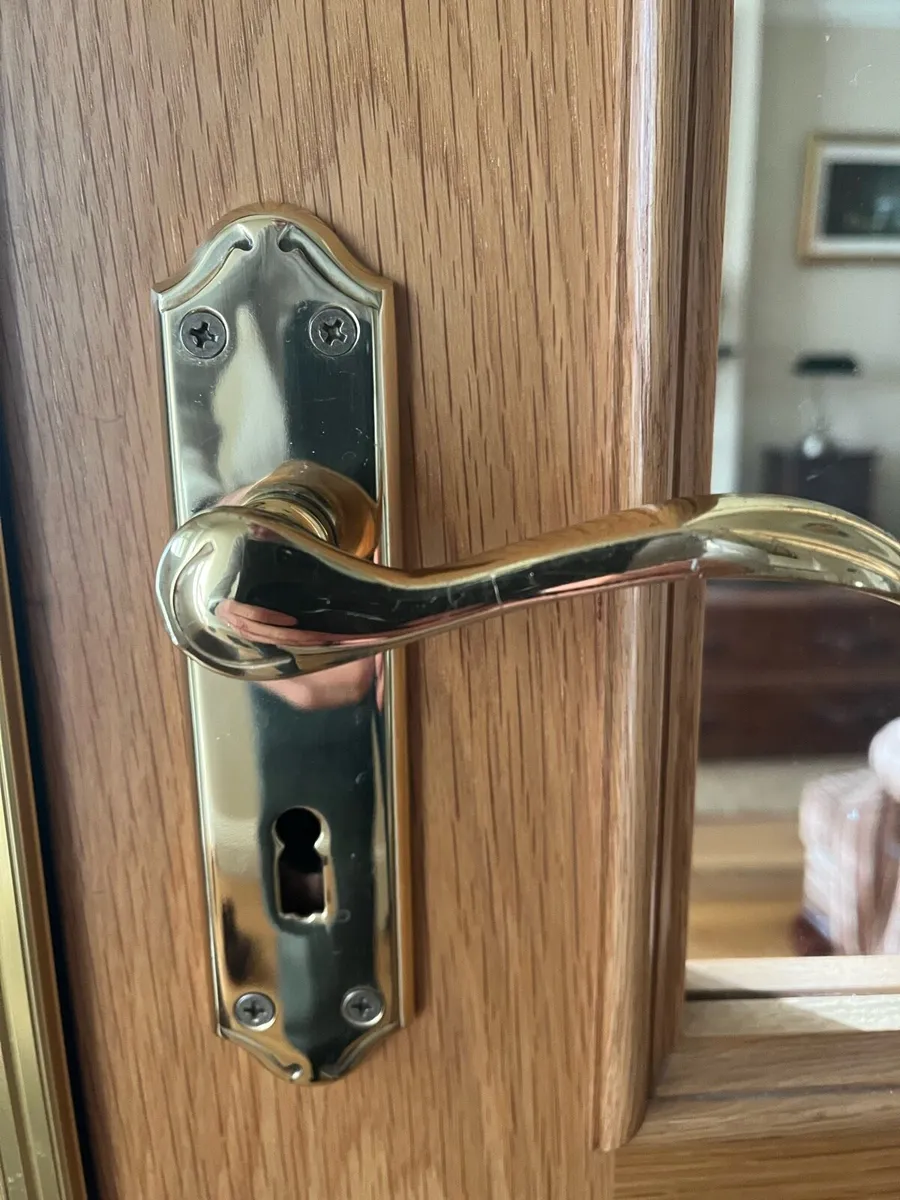 Interior solid oak double doors - Image 2