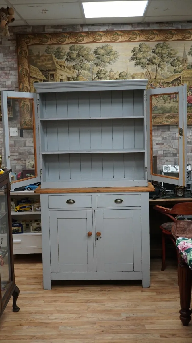 Vintage Grey Kitchen Cabinet - Image 3